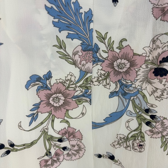 City Chic Size Medium 18 Rose Chic Nouveau Dress White Floral Zip Neck with Slip - Picture 9 of 11